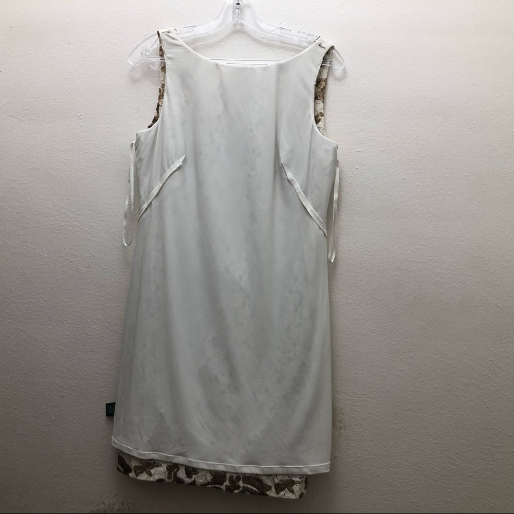 Lauren Ralph Lauren Sequin Sleeveless Evening Dress Women's Size 8 Gold/Cream - Picture 9 of 11